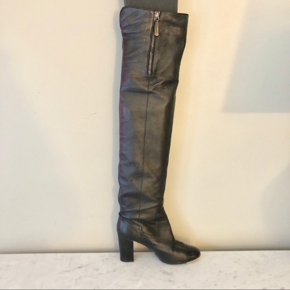 Chanel Leather Over-The-Knee Boots - Picture 3 of 8